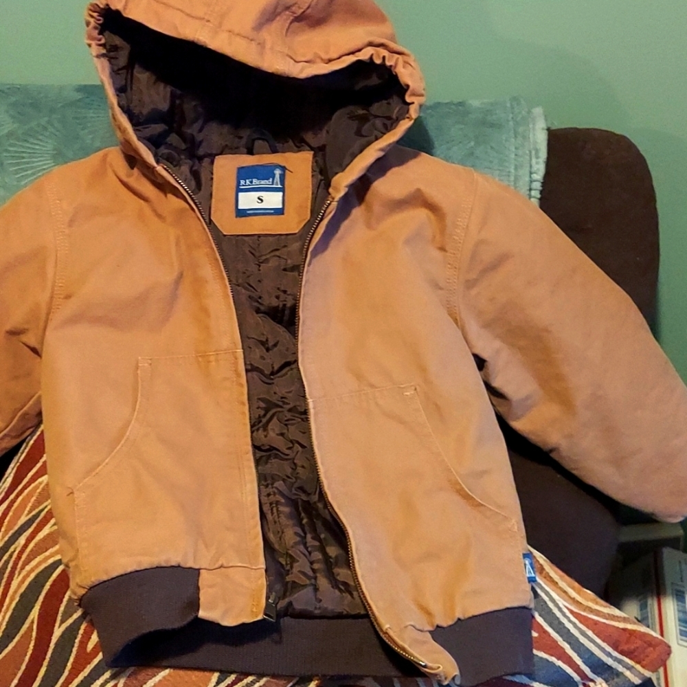 R K brand carhardt jacket kids size s 6/7